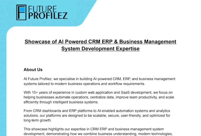 build ai powered CRM erp systems